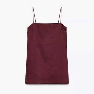 Women’s Burgundy Satin Dress